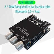 ZK-502MT 2 * 50W Bảng khuếch đại loa siêu trầm Bluetooth 5.0 + Kênh AUX 2.0