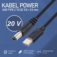 OOTDTY USB TYPE C TO DC POWER Cable 5.5X2.5MM CCTV ROUTER CHARGER 97CM - PA12M