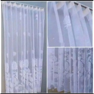 DOUBLE CURTAIN FABRIC, TRANSPARENT PLEASE CURTAIN, THIN CURTAIN, WIRE, VITRASE, KLAMBU, transparent 