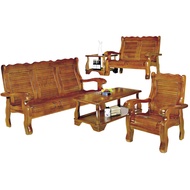 [特價]【Hampton 漢汀堡】巴恩斯南洋檜木實木板椅組