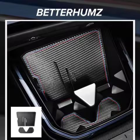 Carbon Fiber For BMW X3 G45 G48 2025- Wireless Charging Panel Water Cup Mat Trim Stickers Car Interi