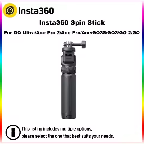 Insta360 Spin Stick 180Β° front and rear views For Insta 360 GO Ultra/Ace Pro 2/Ace Pro/Ace/GO3S/GO3/