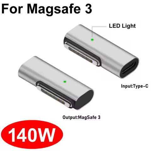 PD 100W/140W USB Type C DC 5521 Magnetic Adapter for Magsafe1 Magsafe 2 3 MacBook Pro Max 5A Fast Ch
