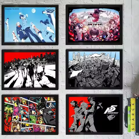 Persona 5 Frameless Canvas Poster Decoration P5r3 Akira Kurusu Peripheral Anime Game Decoration Mult