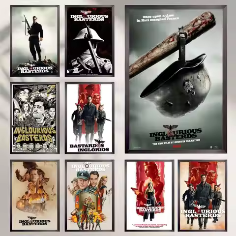 war movies Inglourious Basterds Poster HD Versatile Waterproof Wall Decor Self Adhesive Perfect for 