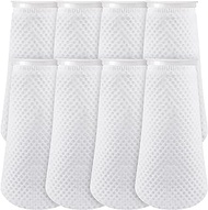 Jecery 8 Pcs Filter Socks 4 Inch 3D Honeycomb Design Filter Sock 4 Inch Ring by 11.8 Inch Long Saltwater Aquarium Filter Sock 150μm Aquarium Sump Filter Sock Use in Fish Tank Sump Overflow, White