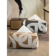Ready Stock ️ Modern Simple Geometric Pattern Tissue Box Desktop Tissue Box Living Room Bedroom Hous