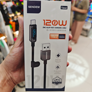 聲頓 T58AC    USB-A TO TYPE-0C 充電線  TYPE-C快充線 120W  數字顯示