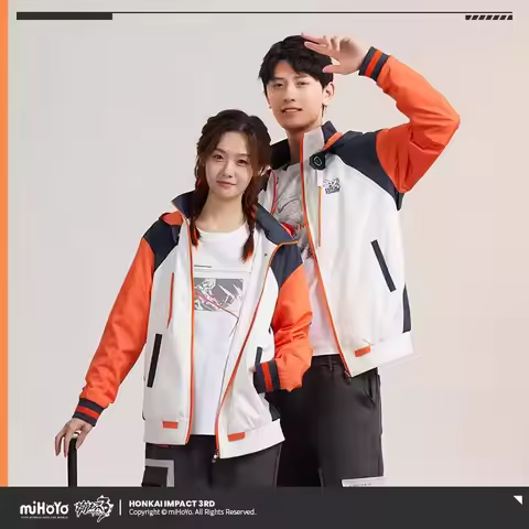 miHoYo Game Kiana Coat Honkai Impact 3 Kiana Kaslana Series Woven Outerwear Hoodie Top Couple Travel