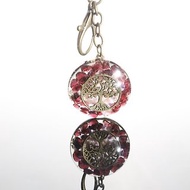 【母親節禮盒】生命之樹鑰匙圈吊飾-紫水晶石榴石草莓晶-開智慧奧