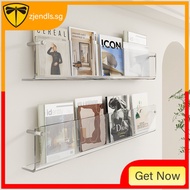 [in Stock] Bookshelf Wall-Mounted Acrylic Picture Book Magazine Rack Wall Shelf Book Shelf Wall Decorative Creative Display Stand Jb2c