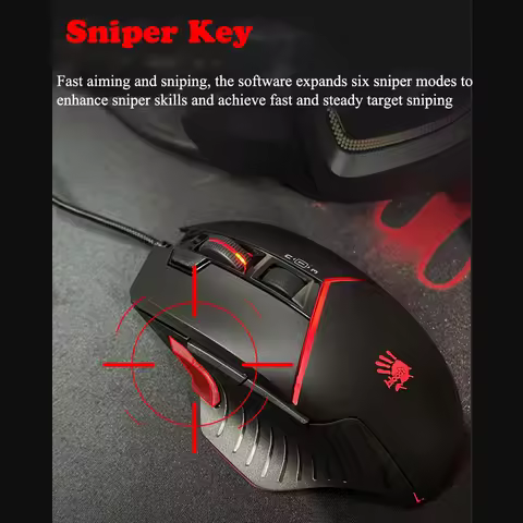 Gaming Mouse For Bloody Wired Macro Programming Laptop Desktop Computer Game Mouse W95Max