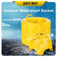 7Hole Waterproof Outdoor Socket Cover Plug Trailing Extension Weatherproof Socket Universal Multi Wa