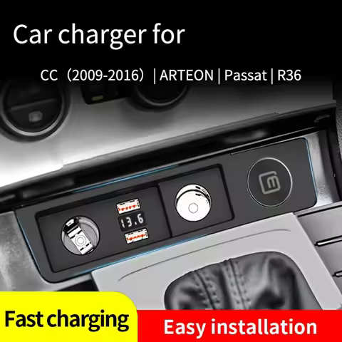 Car Cigarettes Lighter Modified One For Two For- Passat B6/B7/CC/Arteon/R36