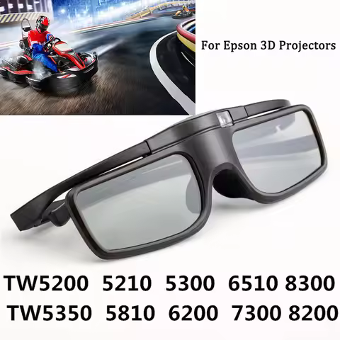 Active Shutter 3D Glasses for Epson TW5700/5400/5600/930 For Samsung, Sony 3D TV Bluetooth-Compatibl