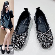 Mesh Ballet Flats for Women Dressy Comfortable Ballerina Flats for women Embroidered Floral Mary Jan