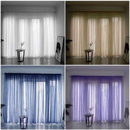 100*270cm Modern Langsir Curtain White Sheer Kitchen Curtain Valances Window Fabric Pastoral Curtain