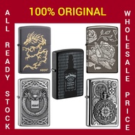 Zippo Lighter Mixed Design 18/Zippo Emblem Lighter/Zippo Black Ice Lasered, 1 unit