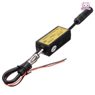 SOONA Car FM Expander, 12V Black FM Converter, Durable FM 76-90 Mhz Plastic Car Frequency Changer Co