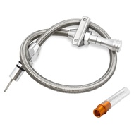 29.5 inch Silver Stainless Transmission Dipstick Tube Fit for GM 4L80E 700R4 4L60E with Firewall Mou