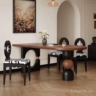 Table Black Small Apartment Desk Dining Table Solid Wood Household Dining Table Antique Island Retro