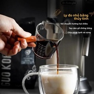 Ý Cà Phê Espresso Với Quy Mô Tay Cầm Bằng Gỗ Bọt Sữa Bắn Ounce Sử Dụng Tại Nhà Cốc Thủy Tinh Cho Chi