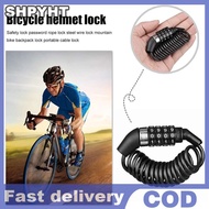 SHPYHT Motorcycle Electric Bicycle Helmet Anti Loss Lock Anti-Theft Password Telescopic Lock Fixed P