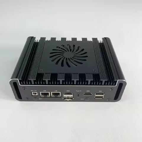 4 Thread 4 Core MINI PC Soft Router WiFI Fan Ubuntu Mikrotik ROS Linux Firewall 2Lan RS232 4G BT DDR
