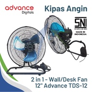 Fan Advance 2in1 TDS 12 inch Tornado Wall Fan Desk Fan 3 Speed TDS-12 TDS-10 TDS-16 TDS-18