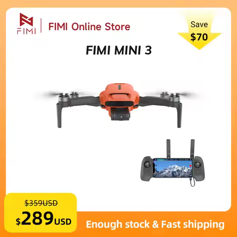FIMI MINI 3 4K HDR Camera Drone, 3-Axis Gimbal Stabilization, 9KM Video Transmission, Foldable GPS R