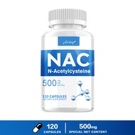 NAC Capsules N-Acetylcysteine ​​​​500mg รองรับสุขภาพระบบทางเดินหายใจและการทำงานของระบบภูมิคุ้มกัน ส่