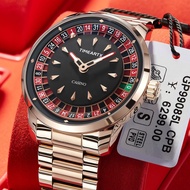 TIMEARTX Casino Roulette Men's Watch Trendy Unique Luminous Waterproof Belt Metal Quartz Wrist Watch