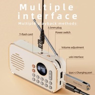 Mini Wireless Bluetooth Speaker Stereo with Multi-band Radio HIFI Sound Support BT USB Drive TF Card Vintage Portable Soundbox