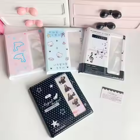 Star Music Photo Booth Album For 40 Pcs 2x6 Inch Photo Strips Bookmark 20 Pcs 4x6 4R Photo Holder 40