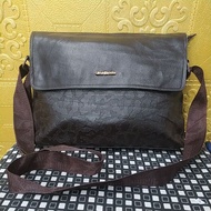 Prelove ️ Giles n Brooks Original - Slingbag shoulderbag for men / women Genuine leather - Brown (Mi