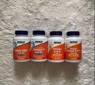 Now Foods ✨Omega3 100 softgels ✨DHA-250 120 softgels ✨Omega 3-6-9  100 softgels ✨Super Omega  3-6-9 