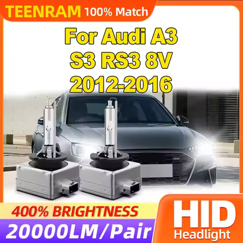 20000LM HID Xenon Lamps 35W Plug And Play Car Headlight 12V Xenon Lights 6000K For Audi A3 S3 RS3 8V