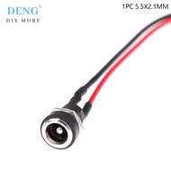 Deng 1 5ชิ้นสกู๊ตเตอร์ไฟฟ้าปลั๊กพอร์ตชาร์จ5.5X2.1mm ลวด DC-022B การบินกระแสไฟฟ้าสูงพร้อมสายชาร์จ DC ซ็อกเก็ตแม่ลวด