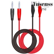 YUSENSS 2PCS Crocodile Clip Multimeter Test Cable, Red & Black 1 M Banana Plug To Alligator Clip Tes