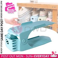 《 𝟯 𝗟𝗘𝗩𝗘𝗟 》Adjustable Shoes Rack Anti Slip Footwear Holder Space Saving Rak Kasut Berganda 鞋子收纳架 NWD