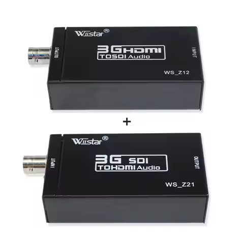 Wiistar 3G HDMI to SDI BNC Converter + SDI to HDMI Converter 1080P HDMI SDI / BNC Extender Over sing