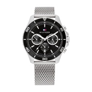 Tommy Hilfiger TH1792092 Watch Jordan Men Black นาฬิกาข้อมือผู้ชาย สี Silver