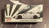 Mini GT LB*Works Nissan GTR Matt White (Scale 1:64) (絕版) 未開封