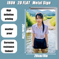 Retro Iron Sign Metal Logo 20x30cm 2D Flat Poster Coffee Shop Bar Restaurant Wall Decor