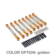 Mn99s Mn99 Mn98 Mn90 Wpl C14 C24 Rc Car Metal Upgrade Parts 8 PIECE(s) Adjustable Pull Rod Linkage For Mn Mn 99s Mn99 Mn98 Wpl C14 C24 Accessories Part