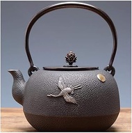 BPYSD Kettle,Kettle Kettle Kettle iron pot, sheet metal uncoated cast iron pot Old iron pot boiling water iron tea pot 1.3L (Size : 1.3L)