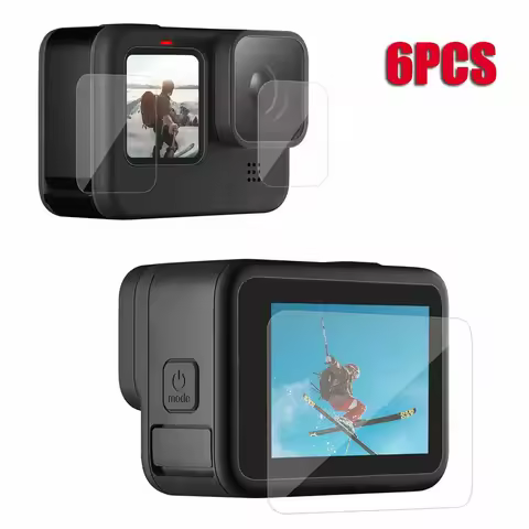 3PCS/6Pcs For GoPro Hero 9 Tempered Glass Screen Protector Protective Film Protection for Gopro 9 10