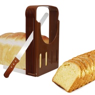 Bread cutter Slicer (Brown) Bread Cutter Stand Foldable Bread Slicer