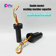 XJ 10uf+4.5 UF 500VAC Double Drum Washing Machine Capacitor CBB60 Washing+Dehydration Dual Capacitor