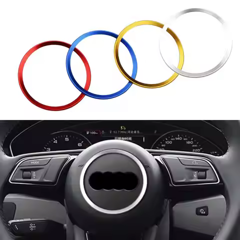 Car Steering Decorate Ring Trim Aluminum Alloy Cover For Audi TT 8J MK3 A1 A3 S3 8V A4 B8 A5 8K 8T A
